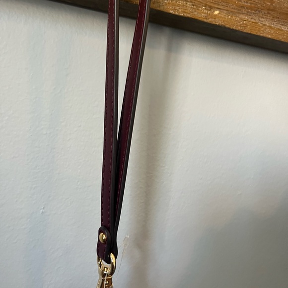 NWT Michael Kors Large Jet Set Wallet/Wristlet/Clutch Ox Blood Rogue Sombre MK - Picture 12 of 16